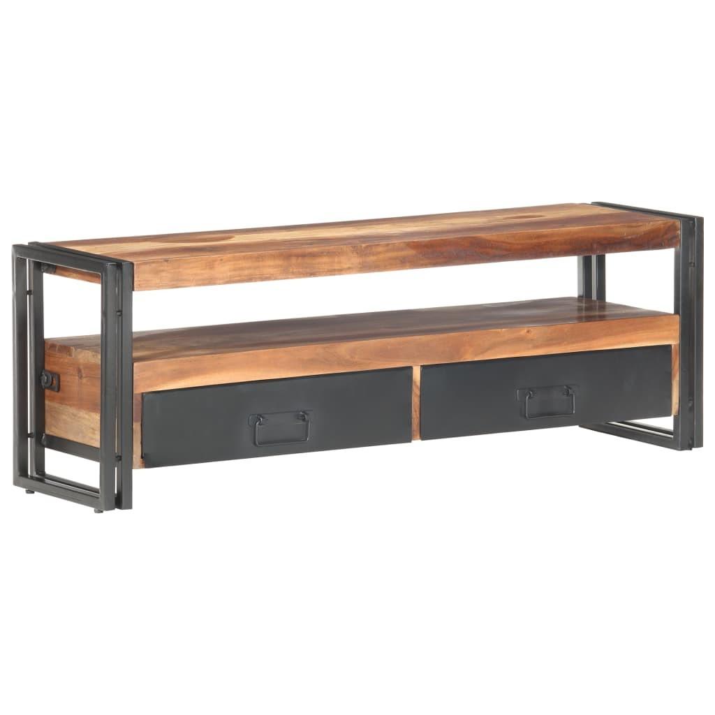 Tv-bord 120x30x40 cm massivt teaktræ
