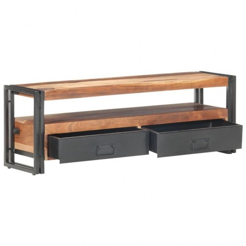 Tv-bord 120x30x40 cm massivt teaktræ