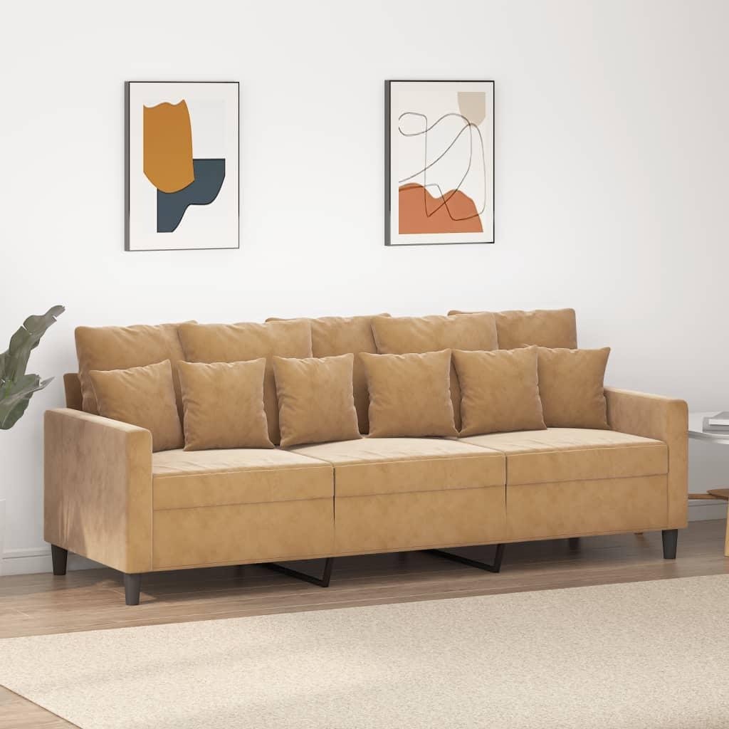 2-Personers Sofa Fløjl - 180 cm / Brun