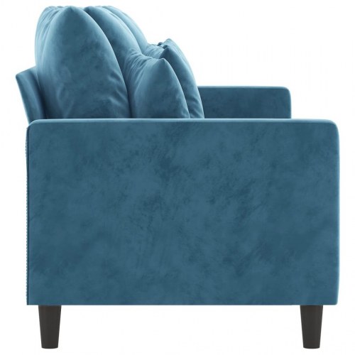 3-personers veloursofa - blå