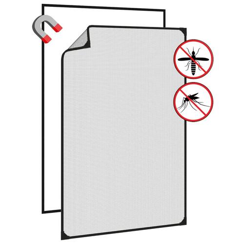 Magnetisk insektnet til vinduer 80x120 cm antracitgrå