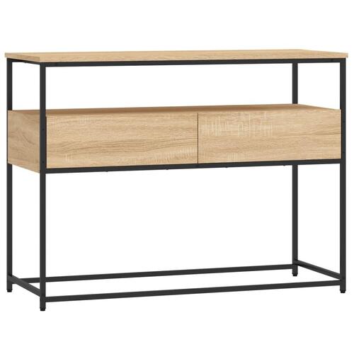 Konsolbord 100x40x75 cm konstrueret træ sonoma-eg