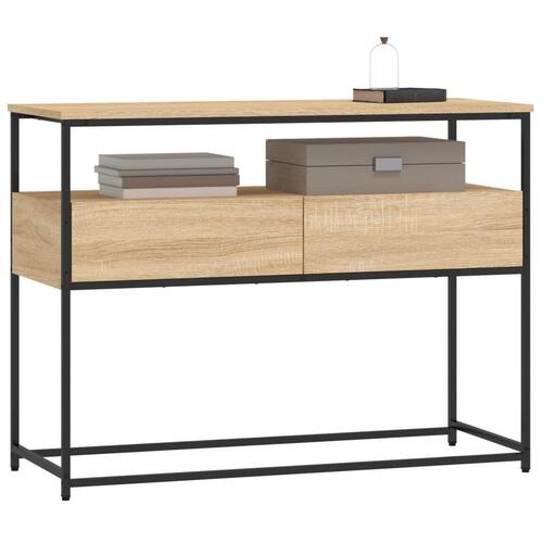 Konsolbord 100x40x75 cm konstrueret træ sonoma-eg