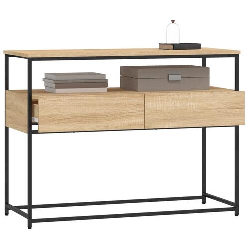 Konsolbord 100x40x75 cm konstrueret træ sonoma-eg