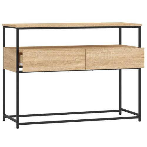 Konsolbord 100x40x75 cm konstrueret træ sonoma-eg