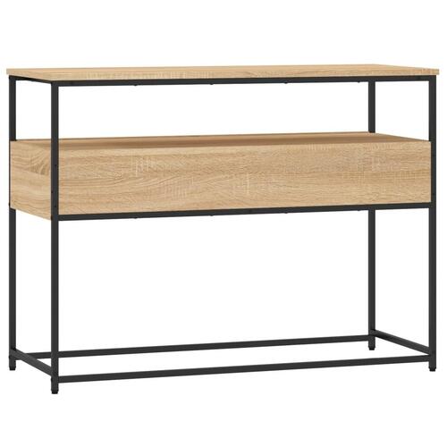 Konsolbord 100x40x75 cm konstrueret træ sonoma-eg