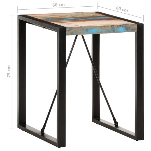 Spisebord 60x60x75 cm massivt genanvendt træ