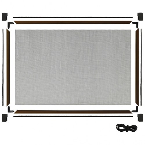 Udvideligt insektnet til vinduer 75-143 × 50 cm - brun