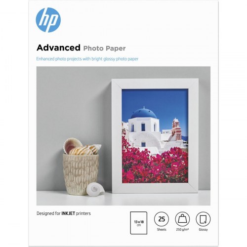 HP Advanced Glossy fotopapir 13 × 18 cm (A5) - 25 ark