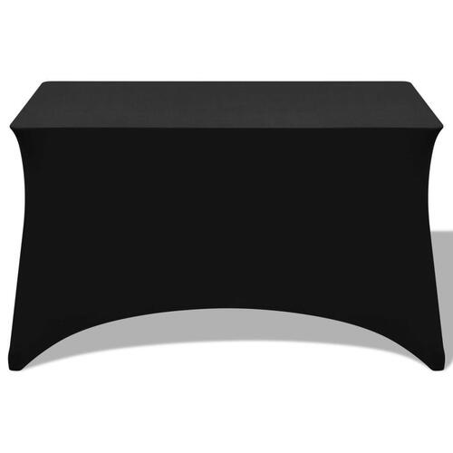 Stræk-bordbetræk 2 styk 243x76x74 cm sort