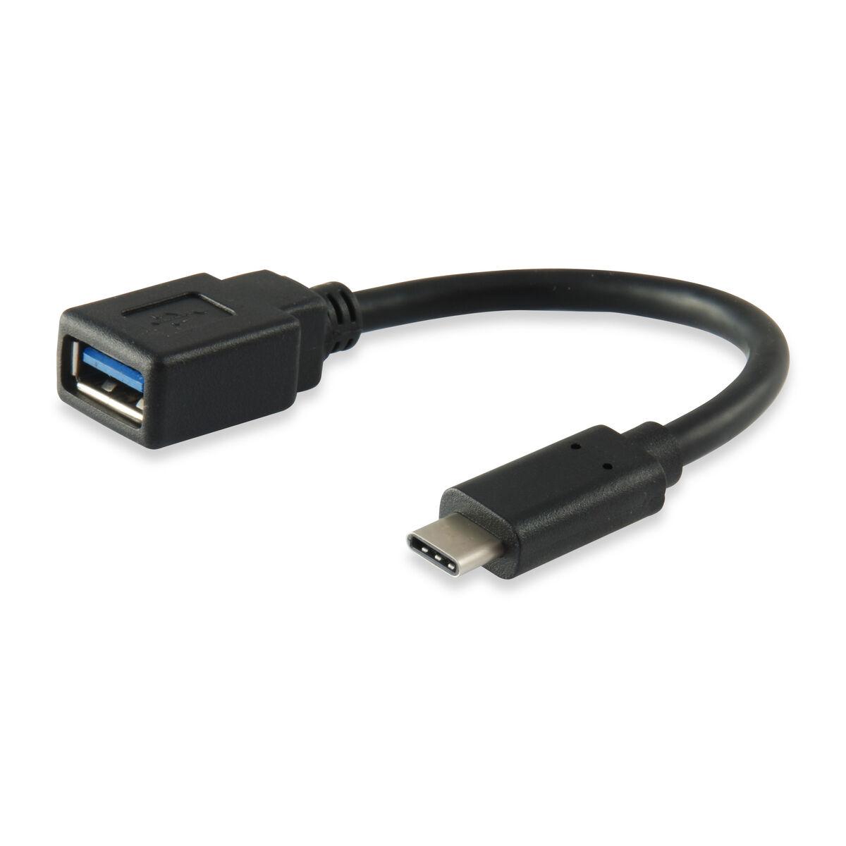 Usb C Til Usb Adapter Equip 133455 Sort 15 Cm