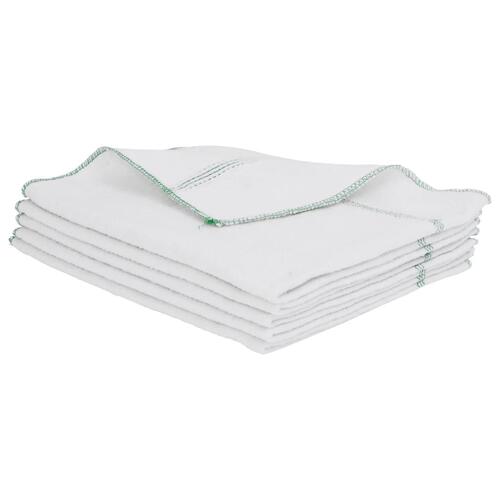 Gulvklude 10 stk. 50x60 cm hvid med grønne striber
