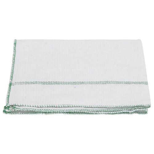 Gulvklude 10 stk. 50x60 cm hvid med grønne striber