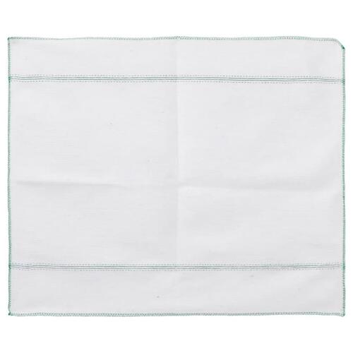 Gulvklude 10 stk. 50x60 cm hvid med grønne striber