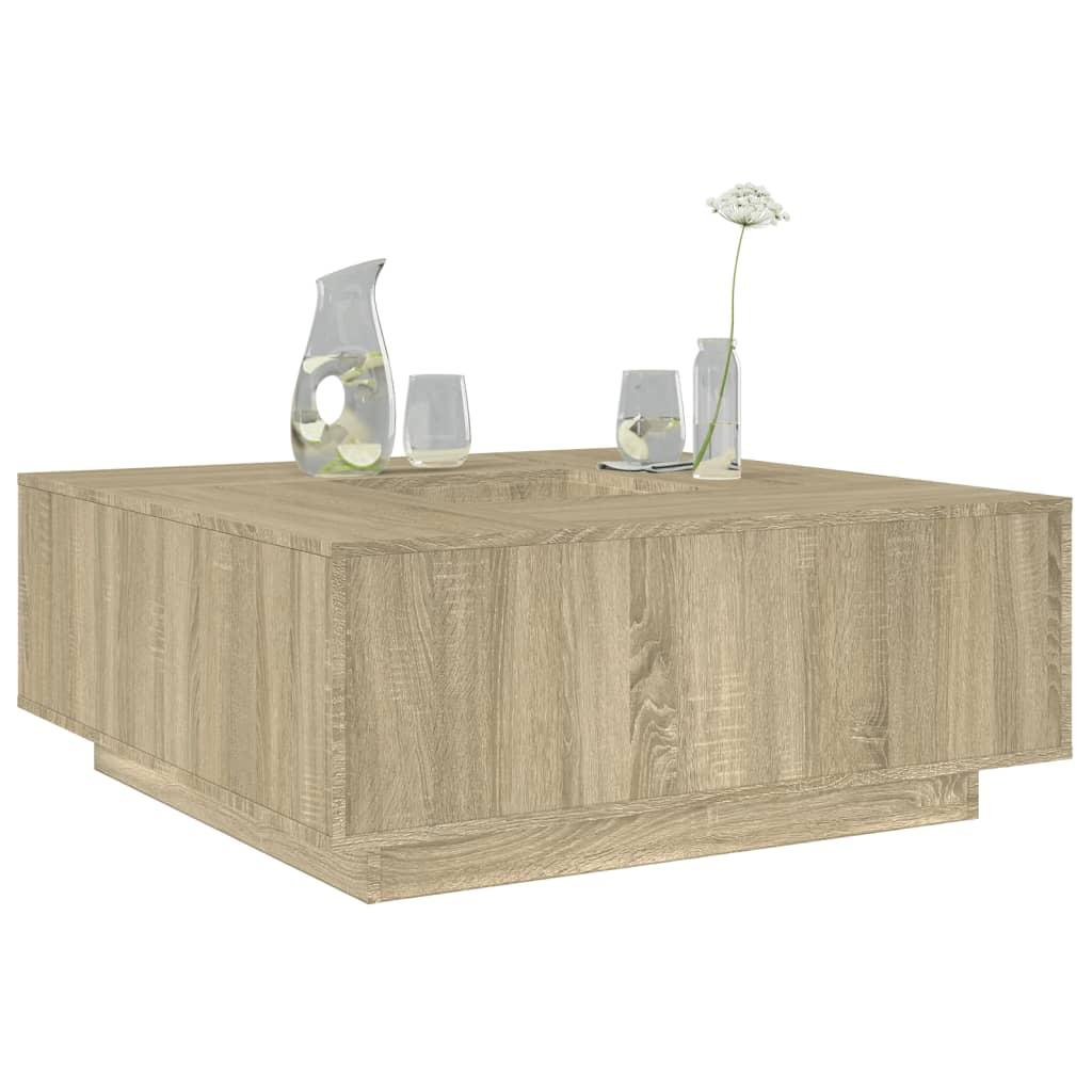 Sofabord 100x100x40 Cm Konstrueret Træ Sonoma Eg