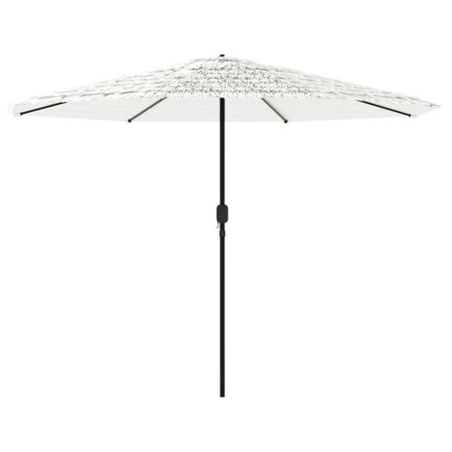 Haveparasol med stålstang 388x388x248 cm hvid
