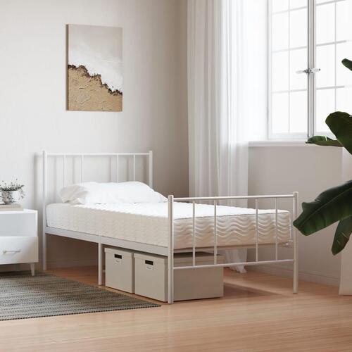 Skummadras 100x220 cm hårdhed H2 H3 hvid