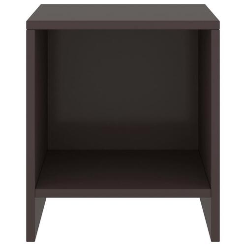 Sengeskabe 2 stk. 35x30x40 cm massivt fyrretræ mørkebrun