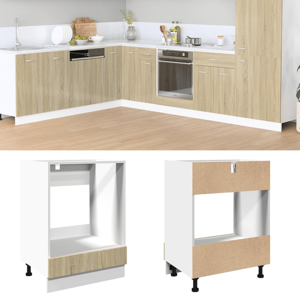 Ovnskab 60x46x81,5 cm konstrueret træ sonoma-eg