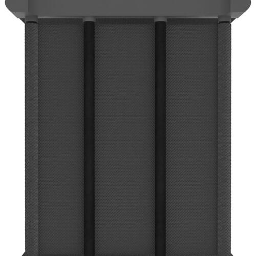 Displayreol med 5 kubeformede rum 103x30x72,5 cm stof grå