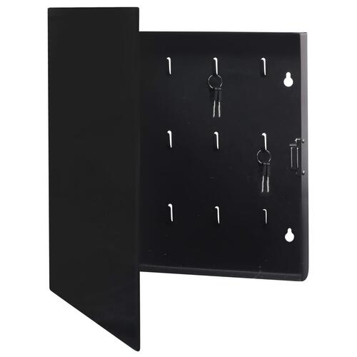 Nøgleskab med magnetisk tavle 35x35x5,5 cm sort