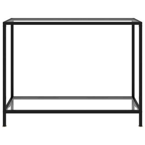 Konsolbord 100x35x75 cm hærdet glas transparent
