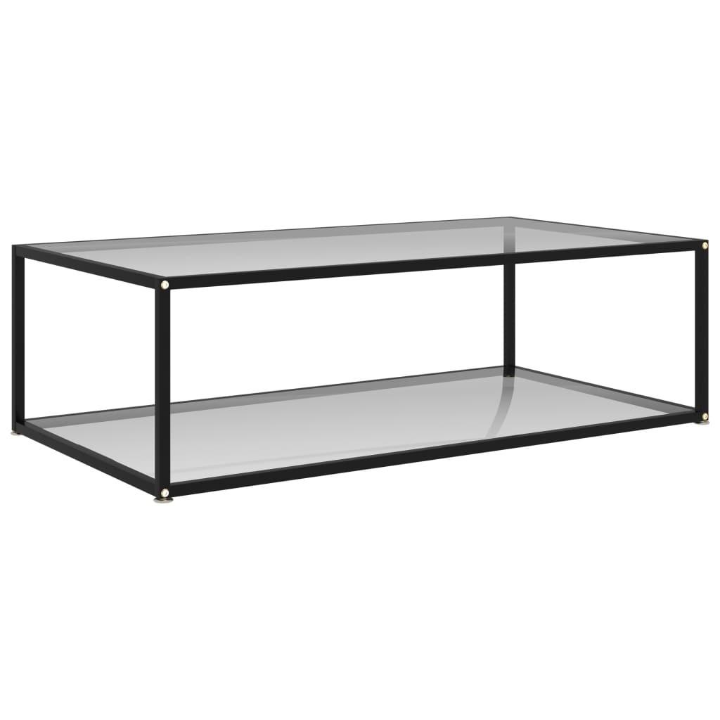 322902 Coffee Table Transparent 120x60x35 cm Tempered Glass