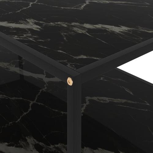 322905 Coffee Table Black 120x60x35 cm Tempered Glass