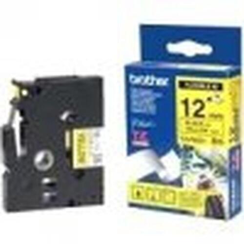 Etikettape Brother TZe-FX631 gul - 12 mm, lamineret