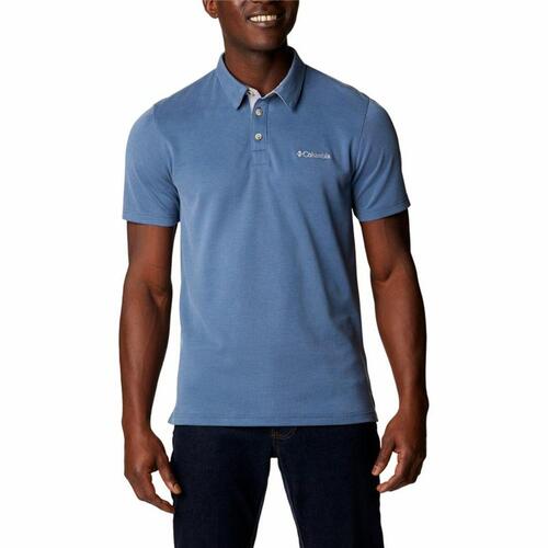 Kortærmet Polotrøje til Mænd Columbia Nelson Point™ Indigo 3XL