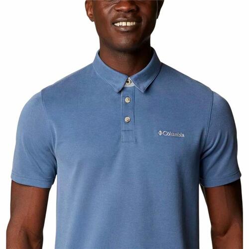 Kortærmet Polotrøje til Mænd Columbia Nelson Point™ Indigo 3XL