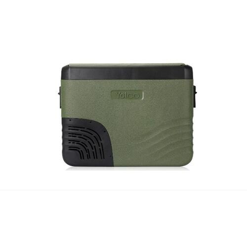 Yolco KX40 GREEN - transportabelt mini køleskab, 34 L (sort/grøn)