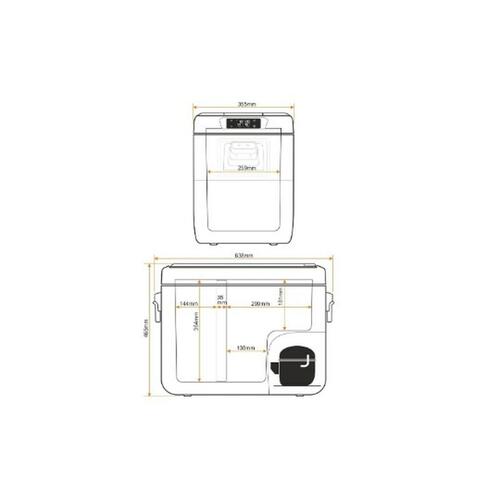 Yolco KX40 GREEN - transportabelt mini køleskab, 34 L (sort/grøn)