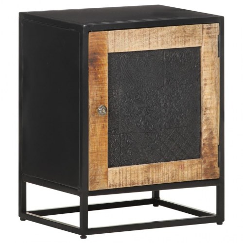 Sengebord 40×30×50 cm i massivt mangotræ - industrielt design
