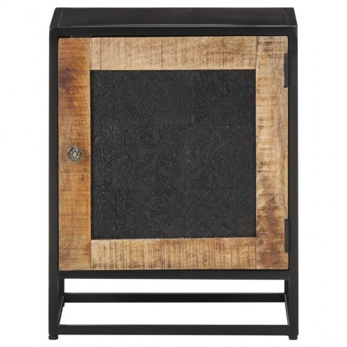 Sengebord 40×30×50 cm i massivt mangotræ - industrielt design