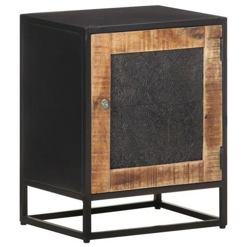 Sengebord 40×30×50 cm i massivt mangotræ - industrielt design