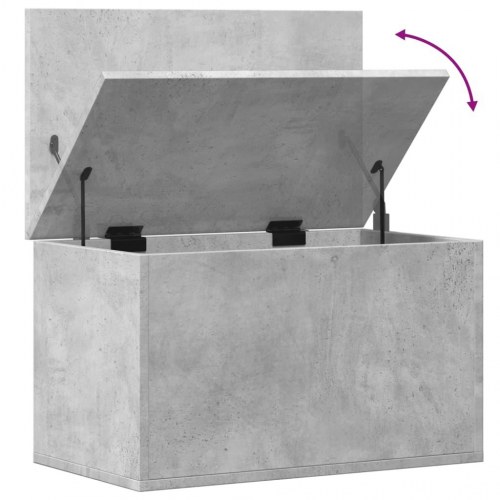 Opbevaringsboks i konstrueret træ 60 × 35 × 35 cm - betongrå