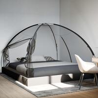 Myggenet med døre 200x200x135 cm trådnet sort