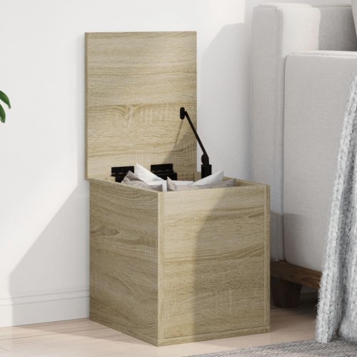 Opbevaringsboks 30 × 35 × 35 cm i konstrueret træ - sonoma-eg
