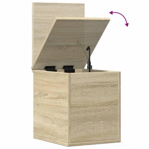 Opbevaringsboks 30 × 35 × 35 cm i konstrueret træ - sonoma-eg