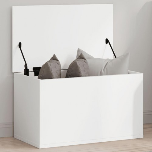 Opbevaringsboks i konstrueret træ - 60 × 35 × 35 cm, hvid