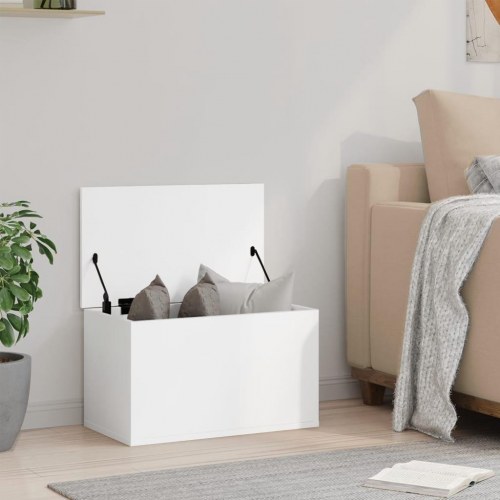 Opbevaringsboks i konstrueret træ - 60 × 35 × 35 cm, hvid