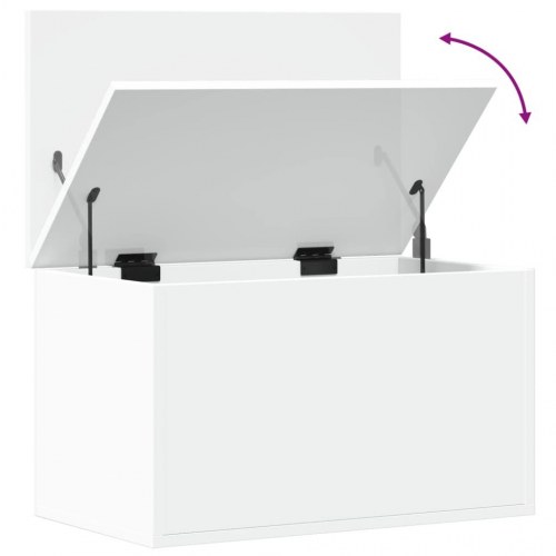 Opbevaringsboks i konstrueret træ - 60 × 35 × 35 cm, hvid