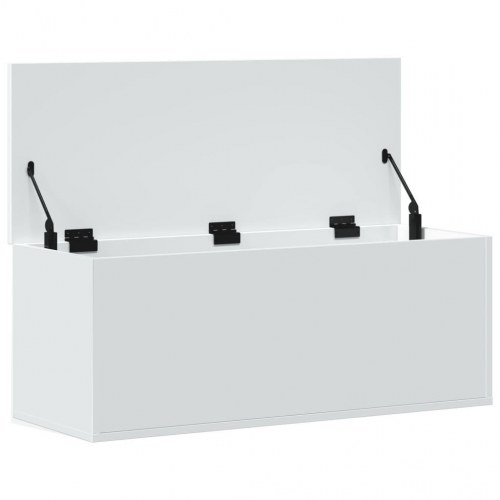 Opbevaringsboks i konstrueret træ - 90 × 35 × 35 cm, hvid