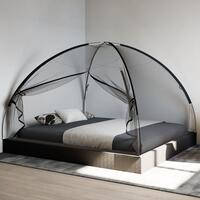 Myggenet med døre 200x180x135 cm trådnet sort