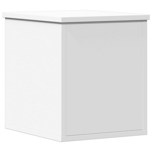 Opbevaringsboks i konstrueret træ - 30 × 35 × 35 cm, hvid