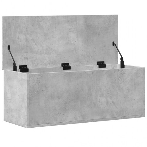 Opbevaringsboks i konstrueret træ - 90×35×35 cm, betongrå