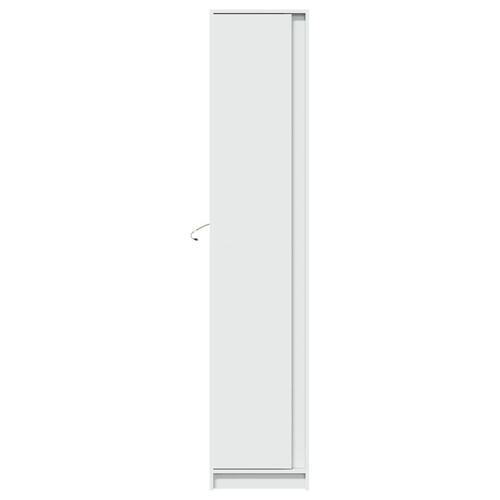 Skab med LED-lys 41,5x32,5x200 cm konstrueret træ hvid