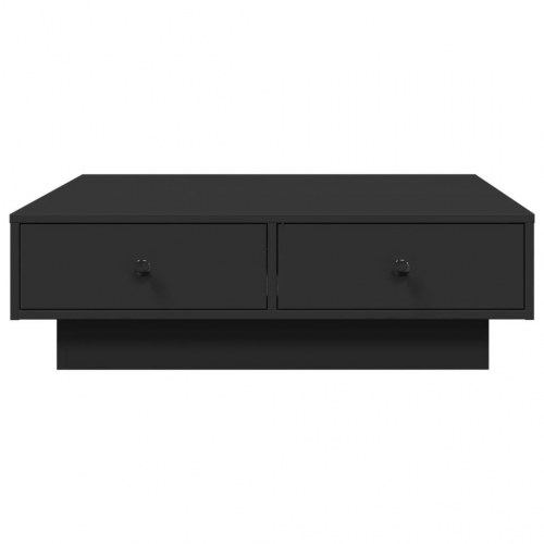 Sofabord 90 × 90 × 28 cm i konstrueret træ - sort