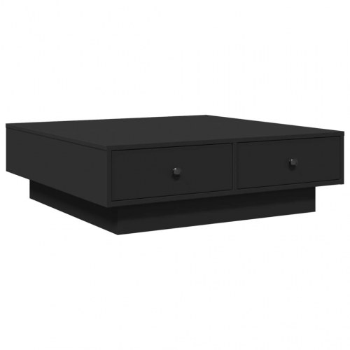 Sofabord 90 × 90 × 28 cm i konstrueret træ - sort